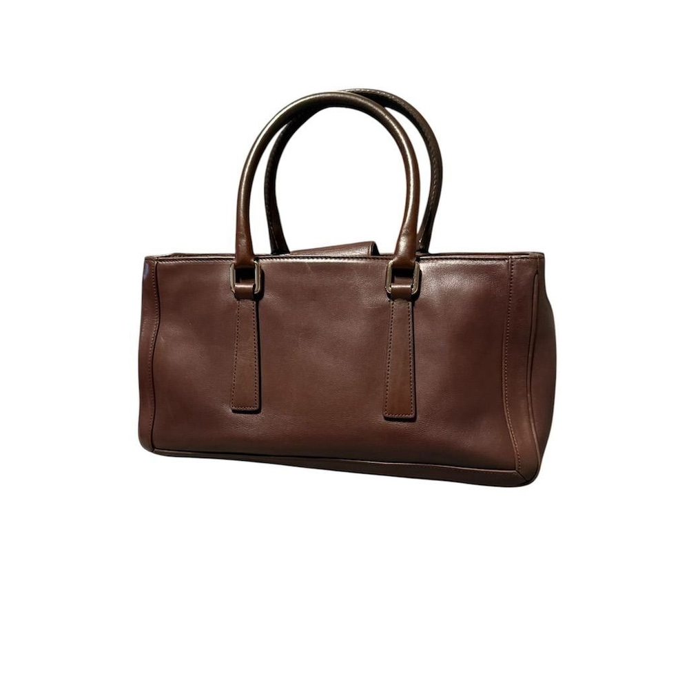 Coach Women's Brown Leather Satchel Bag with Interior Pockets - Picture 6 of 8